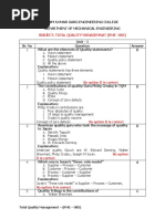 UNIT - 1 TQM Objetive Questions