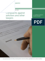 Complaints Against Solicitors and Other Lawyers: Briefing Paper