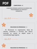 Atender Clientes - RAP 1 y 8 - Cultura Organizacional.