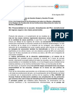 Comunicado Presencialidad Plena - DGCyE 30-8