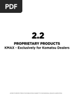 Proprietary Products: KMAX - Exclusively For Komatsu Dealers