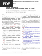 Polyethylene (PE) Gas Pressure Pipe, Tubing, and Fittings: Standard Specification For