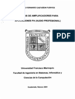 Analisis de Amplificadores para Aplicaciones PA (Audio Profesional)