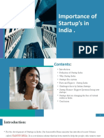 Importance of Startup's in India