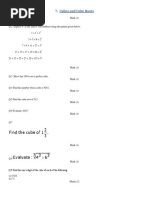 CBSE Class 8 Mathematics Worksheet - Cubes and Cube Roots