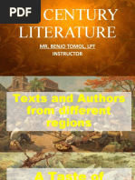 21 Century Literature: Mr. Benjo Tomol, LPT Instructor