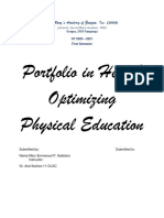 Portfolio in Health Optimizing Physical Education: St. Mary's Academy of Guagua, Inc