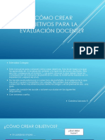 Manual para Crear Objetivos para La Evaluación Docente