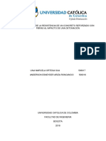 Evaluación de La Resistencia de Un Concreto Reforzado Con Fibras Al Impacto de Una Detonacion