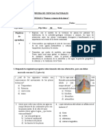 Prueba de Cs. Naturales Unidad 2, 7º Basico.