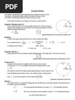 Angular Displacement, θ: Circular Motion