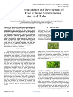 Extraction Encapsulation and Development of Functional Food of Some Selected Indian Antiviral Herbs