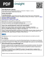 Social Media Use by Undergraduate Students of Education in Nigeria A Survey