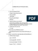 Daftar Pertanyaan