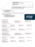 Lista 01 - Expressões Numéricas - Matemática