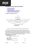 Terzaghi's Bearing Capacity Equations