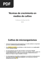 8 - Técnicas de Crecimiento en Medios de Cultivo