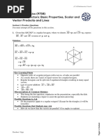 H2 Mathematics (9758) Tutorial 1 - Vectors: Basic Properties, Scalar and Vector Products and Lines