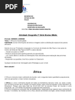 Atividade Geografia 3 - 3-1 Africa