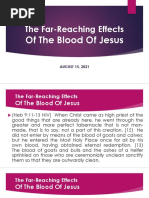 The Far Reaching Effects of The Blood of Jesus 8-15-2021