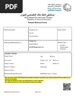 King Khaled Eye Specialist Hospital: Patient Referral Form