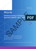 Sample: Interference Testing in Clinical Chemistry Approved Guideline-Second Edition