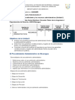 El Procedimiento Administrativo y Los Recursos Administrativos en Nicaragua 