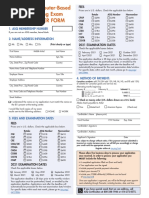 Computer-Based Testing Exam Order Form: 1. Asq Membership Number 2. Name/Address Information