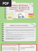 Producto Del Sistema Financiero, Productos de Captación y Productos de Colocación