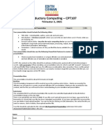 Introductory Computing - CPT107: Trimester 2, 2021