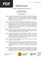 Acuerdo Ministerial MDT-2021-0135 Documentación para Ingreso y Salida Sector Público