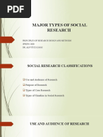 Major Types of Social Research