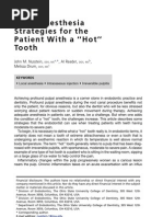 Local Anesthesia Strategies For The Patient With A Hot' Tooth