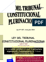 LEY No 27 TRIBUNAL CONSTITUCIONAL PRURINACIONAL