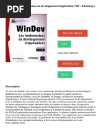 WinDev - Les Fondamentaux Du Développement D'applications PDF - Télécharger, Lire