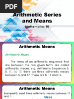 Arithmetic Series and Means: Mathematics 10