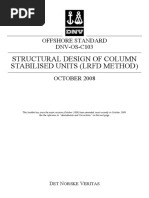 Structural Design of Column Stabilised Units (LRFD Method) : Offshore Standard DNV-OS-C103