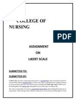 College of Nursing: Assignment ON Likert Scale