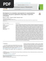 Development of An Amorphous Nanosuspension by Sonoprecipitation-Formulation and Process Optimization Using Design of Experiment Methodology