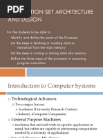 Instruction Set Architecture and Design