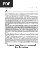 Aahaar Kranti: Awareness and Participation