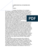 Carta Que Envía Simón Bolívar A Su Maestro Don