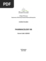 Pharmacology IIB Syllabus