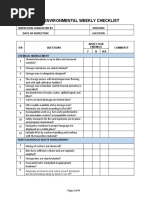 Nesic - Environmental Weekly Checklist: Inspection Conducted by Position Date of Inspection Location