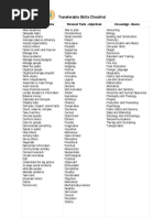 Transferable Skills Checklist PDF