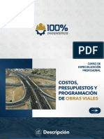 Brochure - COSTOS, PRESUPUESTOS Y PROGRAMACION DE OBRAS VIALES .