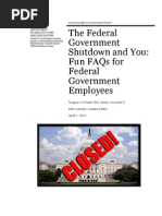 The Federal Government Shutdown and You: Fun FAQs For Federal Government Employees