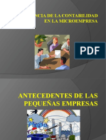 Importancia de La Contabilidad en La Microempresa