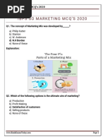 Ibps So Marketing Mcq's 2020