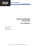 Acta de Constitucion Vias Secundaria